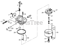 Toro 38062 (622) - Toro 22" Snow Thrower (SN: 089000001 - 089999999) (1998) CARBURETOR NO. 640081