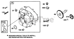 Briggs & Stratton 19A412-0076-01 - Briggs & Stratton Horizontal Engine Crankcase Cover Group