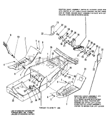 Simplicity 7018 H (1690366) - Simplicity Garden Tractor, 18hp Frame &amp; Footrest Group (7012, 7016 &amp; 7018)