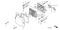 Honda GX100 KRB1/A (GCANM) - Honda Engine, Made in Japan (SN: GCANM-1300001 - GCANM-9999999) AIR CLEANER
