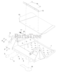 Exmark VTS691CKA48400 - Exmark 48" Vantage S-Series Stand-On Mower, Kawasaki FX691V (SN: 315000000 - 315999999) (2015) Platform Assembly No. 116-1804