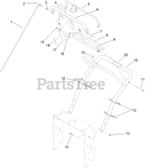 Toro 39078 - Toro 48" Walk-Behind Mower, Floating Deck, T-Bar, Gear Drive (SN: 314000001 - 314999999) (2014) HANDLE ASSEMBLY