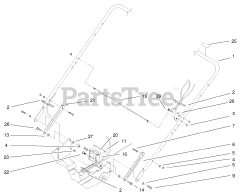 Toro 22172 - Toro Recycler Walk-Behind Mower (SN: 230000001 - 230999999) (2003) Handle Assembly