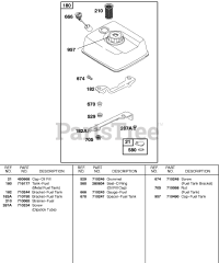 Briggs & Stratton 187437-0113-E1 - Briggs & Stratton Horizontal Engine FUEL SUPPLY