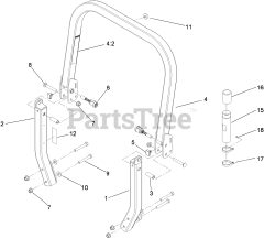 Toro 74923 TE (6000) - Toro 132cm Z Master Zero-Turn Mower, Side-Discharge Deck (SN: 290000001 - 290999999) (2009) Roll-Over Protection System Assembly No. 116-0232