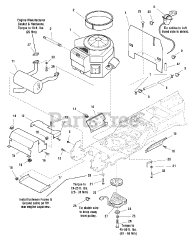 Massey Ferguson 2622 (2690971-01) - Massey Ferguson 44" Lawn Tractor, 22hp