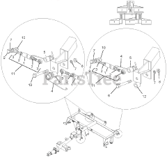 Gravely 895408 (TVM-5130) - Gravely Tow-Behind Vertical Mower Attachment (SN: 000101 & Above)