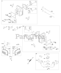 Briggs & Stratton 401577-0724-E1 - Briggs & Stratton Vertical Engine Cylinder Head, Rocker Arm Cover, Intake Manifold