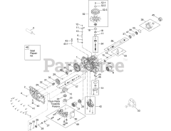 Toro 74874 (X 4850) - Toro 48" Titan Zero-Turn Mower (SN: 400000000 - 409239999) RH Transaxle Assembly No. 139-7501