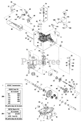 Simplicity 2691279-00 - Simplicity Broadmoor 48" Lawn Tractor, 25hp Transmission SERVICE PARTS - Tuff Torq K62AC (1755451)