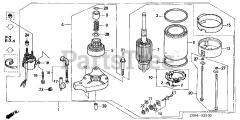 Honda BF15 D4 LHTA (BALJ) - Honda Outboard Engine, Made in Japan (SN: BALJ-1100001 - BALJ-1199999) STARTER MOTOR