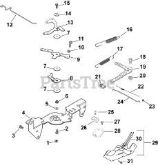 Kohler CH18-62607 - Kohler Command PRO Twin Engine, Basic Version, 18hp, 13.4kW Engine Controls 9-24-148