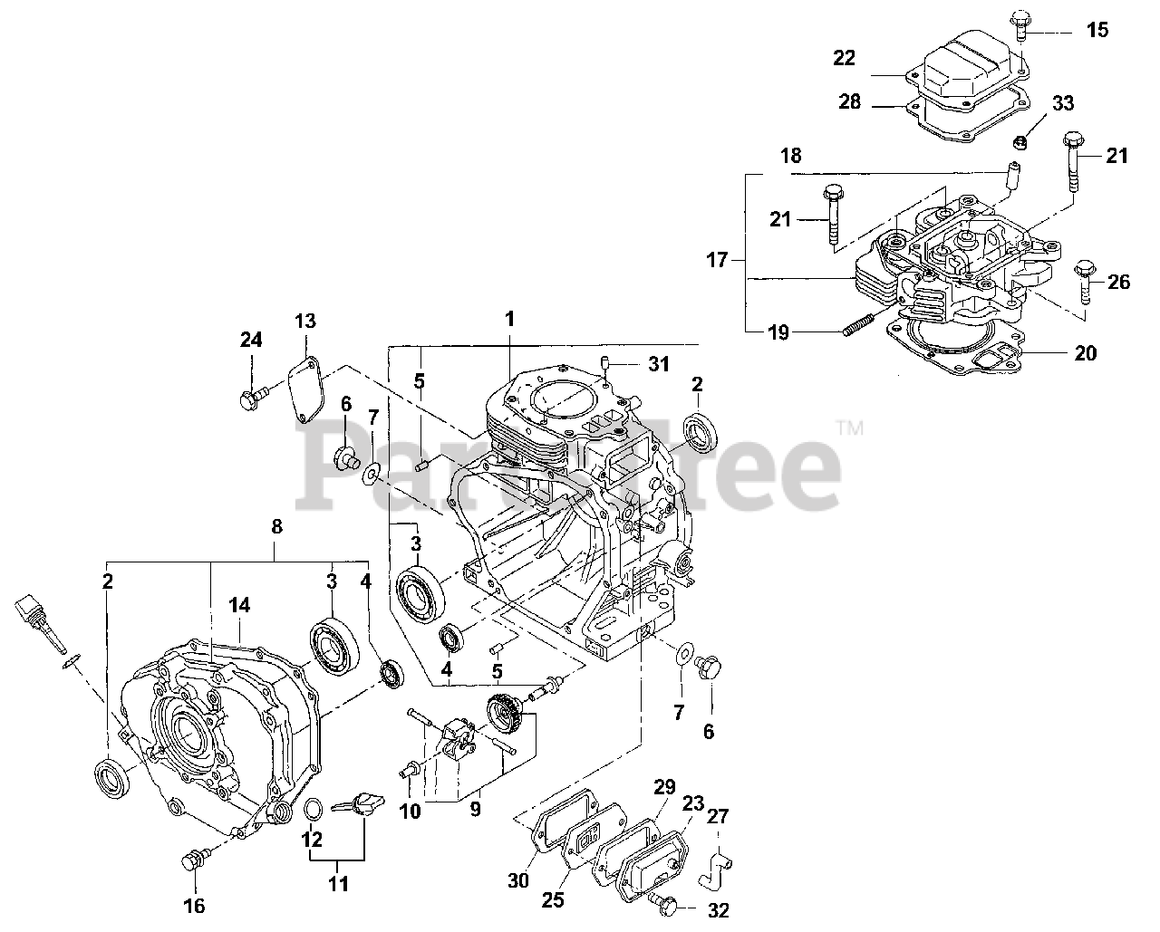 Homelite LRE 5550 (UT03834) Homelite Generator Crankcase Parts