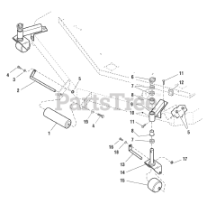 Ferris 5000/72RCE (5900205) - Ferris 72" Rear-Discharge Mower Deck (SN: 1210 & Above) 72" Mower Deck - Rollers &amp; Casters