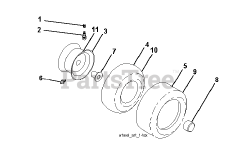 Husqvarna LTH 171 (960410023-05) - Husqvarna Lawn Tractor (2010-04) WHEELS &amp; TIRES