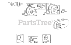 Briggs & Stratton 191707-2425-01 - Briggs & Stratton Vertical Engine Mufflers and Deflectors