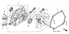 Honda GX270 QWA2 (GCAB) - Honda Engine, Made in Japan (SN: GCAB-1000001 - GCAB-1999999) CRANKCASE COVER (1)