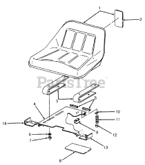 Cub Cadet 1204 (147-610-100) - Cub Cadet Garden Tractor (SN: 756300 - 799999) Seat and Support