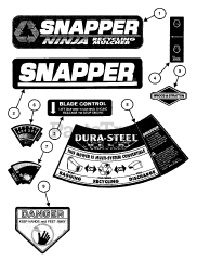 Snapper EFRP 216516TV (7084422) - Snapper 21" Walk-Behind Mower, 6.5hp Decals (Part 1)