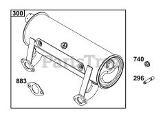 Briggs & Stratton 49E877-0020-G1 - Briggs & Stratton Vertical Engine Exhaust Group