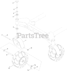 Toro 76608 - Toro 60" Titan MAX Zero-Turn Mower (SN: 400000000 - 417419999) Caster Wheel Assembly