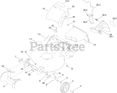Lawn-Boy 10998 - Lawn-Boy Insight Walk-Behind Mower (SN: 312000001 - 312999999) (2012) Deck Housing and Rear Door Assembly