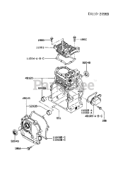 Kawasaki FA076D-CS09 - Kawasaki Engine CYLINDER/CRANKCASE