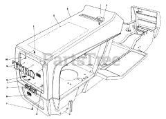 Toro 57375 - Toro Lawn Tractor, 8hp (SN: 009000001 - 009999999) (1979)
