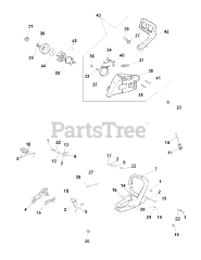 Cub Cadet CS 3916 (59AL657-750) - Cub Cadet 16" Chainsaw Handle, Fuel Tank, Chain