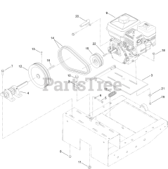 Toro 68013 (MM-655H-S) - Toro Mortar Mixer (SN: 315000001 - 315999999) (2015) Engine and Pinion Assembly