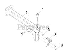 Exmark LZUV2B - Exmark Ultra Vac Twin Bagger for Lazer Z Mower (SN: 000790000 - 000849999) (2009) LZUV2B &amp; LZUV3B Bag Support Frame Assembly - 103-5166