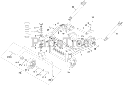 Exmark NVS740CKC42000 - Exmark 42" Navigator Front Mount Mower, Kohler CH740 (SN: 413950474 - 416150474) (Rev A) (2023) Deck Support Frame Assembly