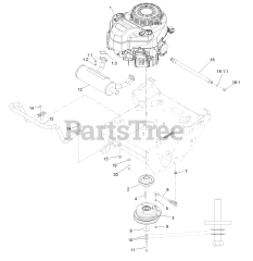 Exmark TTS600GKA523E0 - Exmark 52" Turf Tracer S-Series Walk-Behind Mower, Kawasaki (SN: 402082300 - 404314158) (2018) Engine Assembly