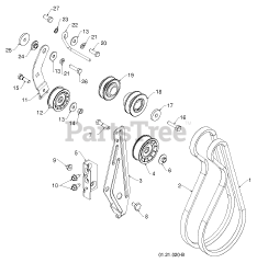 Poulan Pro PR 18530 ES (961980049-02) - Poulan Pro Snow Thrower (2012-07) CHASSIS ENGINE PULLEYS