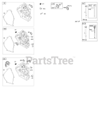 Briggs & Stratton 12D103-0140-E8 - Briggs & Stratton Horizontal Engine Crankcase Cover, Lubrication