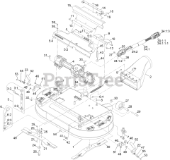 Exmark NVS740CKC42000 - Exmark 42" Navigator Front Mount Mower, Kohler CH740 (SN: 413950474 - 416150474) (Rev A) (2023) Deck Assembly
