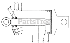 Cub Cadet 1712 (145-782-100) - Cub Cadet Garden Tractor Hydraulic Lift Cylinder