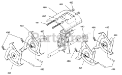 Murray 11052x85B - Murray Cultivator (2001) Tine &amp; Shield Assembly