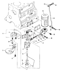 Simplicity 9518 (2097355) - Simplicity Compact Tractor, Diesel Lubricating System - Oil Pump &amp; Filter Group (3486I11)