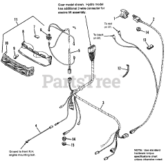 Simplicity 1692439 - Simplicity Landlord 44" Garden Tractor, 16hp Electrical Group - Lower Harness