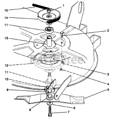 Toro 78216 - Toro 38" Side-Discharge Mower Deck for 260 Series Tractors (SN: 049000001 - 049999999) (1994)