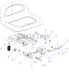 Troy-Bilt 13AL78BS023 - Troy-Bilt Bronco 42" Lawn Tractor, Auto (2022) Seat Adjustment
