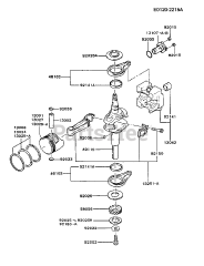 Kawasaki FB460V-DS12 - Kawasaki Engine PISTON/CRANKSHAFT