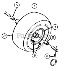 Mastercraft 31AE642E515 - Mastercraft Snow Thrower (1998) Wheel Assembly