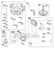Briggs & Stratton 44U877-0003-B5 - Briggs & Stratton Vertical Engine Crankcase Cover/Sump Group