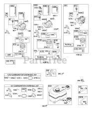 Briggs & Stratton 12D313-0519-E8 - Briggs & Stratton Horizontal Engine Carburetor, Fuel Supply