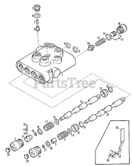 Simplicity 2096175 - Simplicity Model 415 Loader Hydraulic Valves - Control Group (3482I30)