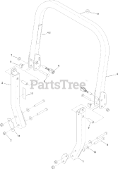 Toro 74926 (6000) - Toro 60" Z Master Zero-Turn Mower, Side-Discharge Deck (SN: 403005770 - 404319999) Roll-Over Protection System Assembly No. 116-0231