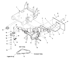Simplicity 1694494 - Simplicity Pacer 34" Walk-Behind Mower Transaxle, Mount &amp; Drive Idler Group (FI0002)