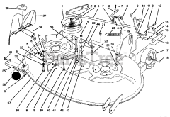 Toro 78216 - Toro 38" Side-Discharge Mower Deck for 260 Series Tractors (SN: 049000001 - 049999999) (1994)